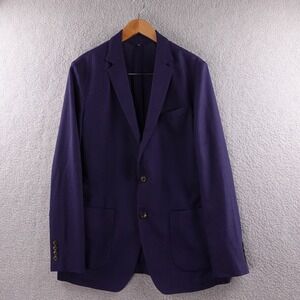 BONOBOS Vitale Barberis Canonico Men's Navy Blue Wool Slim Fit Blazer 40L